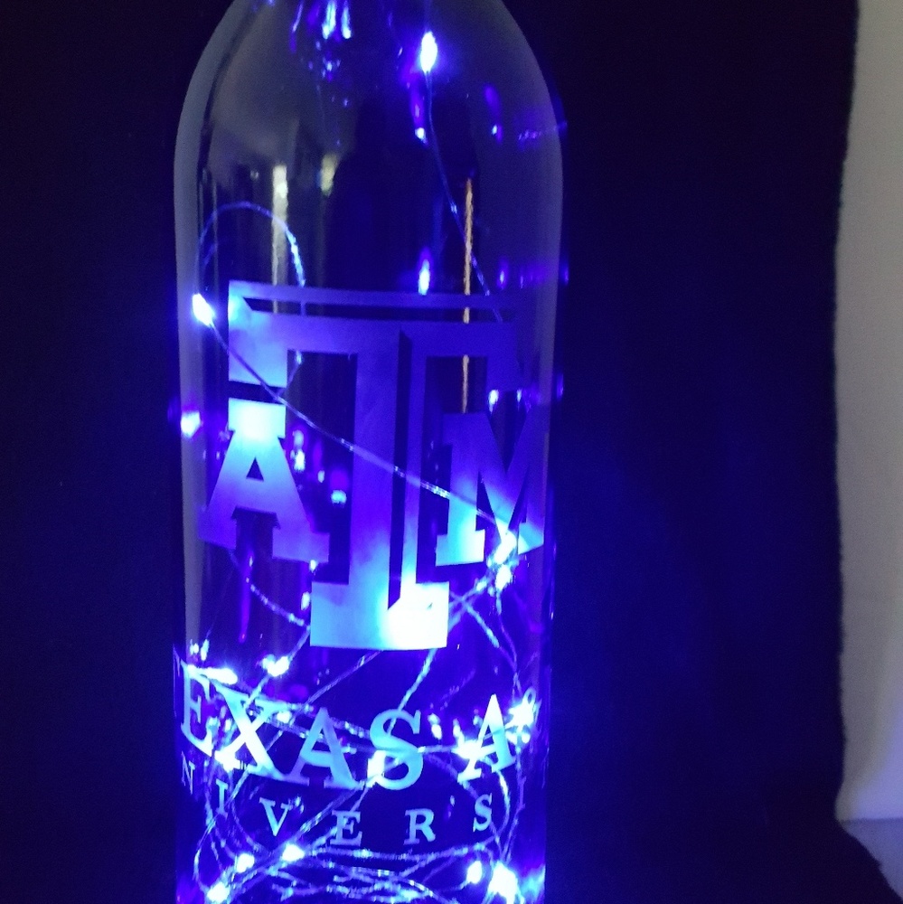 Led lighted wine bottle TAMU